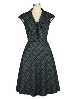 Retro 1940s Dress Grey