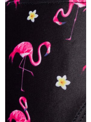 Belsira Vintage Badeslip mit Flamingomuster