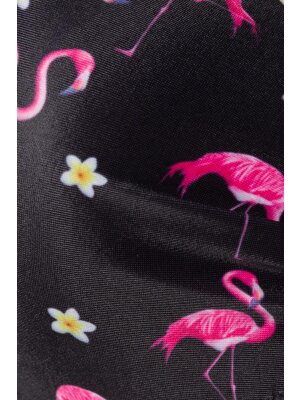 Belsira Vintage Bikini-Oberteil Flamingomuster XL