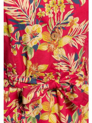 Swing-Kleid Hawaii Rot