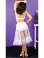 Sheer Frilly Petticoat Weiß