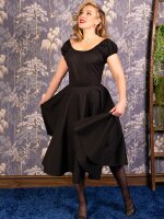 1950s Black Bardot Dress