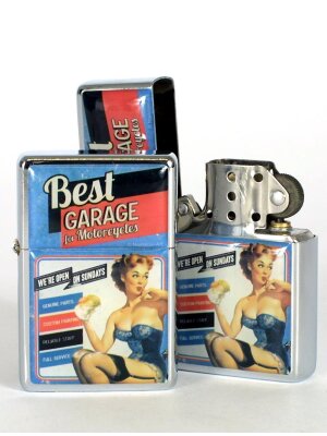 Feuerzeug Best Garage Blau